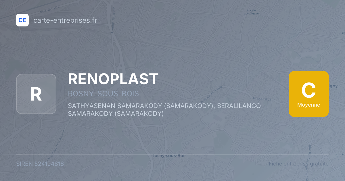 RENOPLAST — 524194818 — fiche entreprise