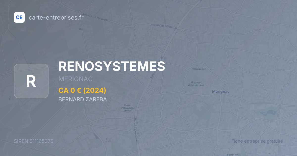 RENOSYSTEMES — 511165375 — fiche entreprise