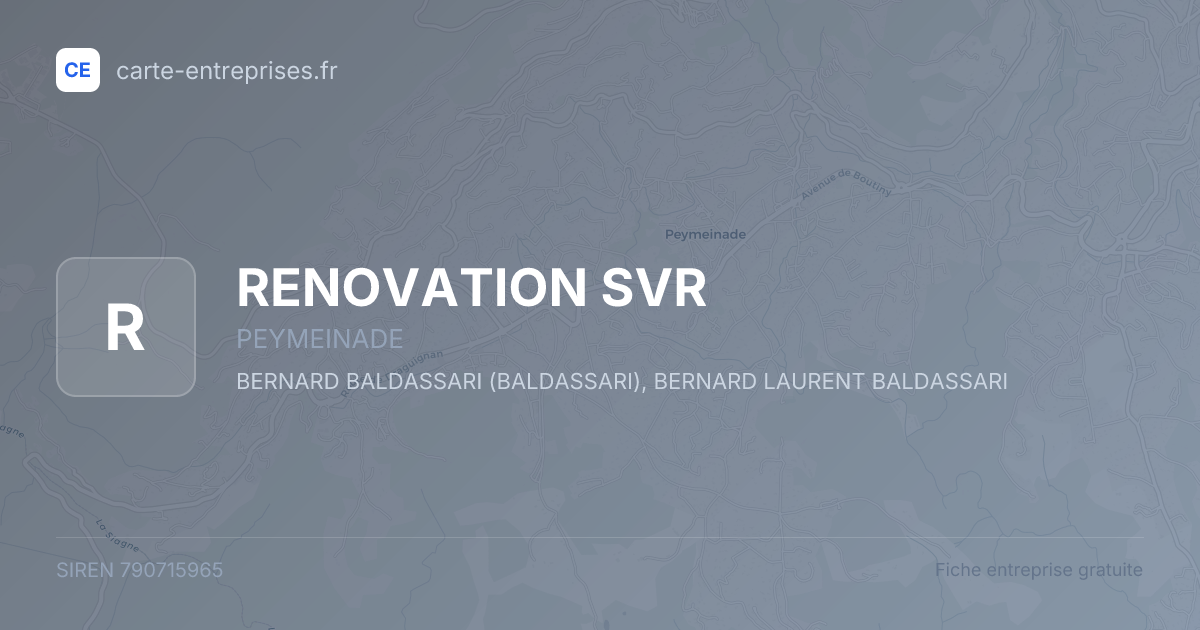 RENOVATION SVR — 790715965 — fiche entreprise