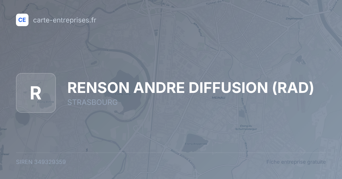 RENSON ANDRE DIFFUSION (RAD) — 349329359 — fiche entreprise