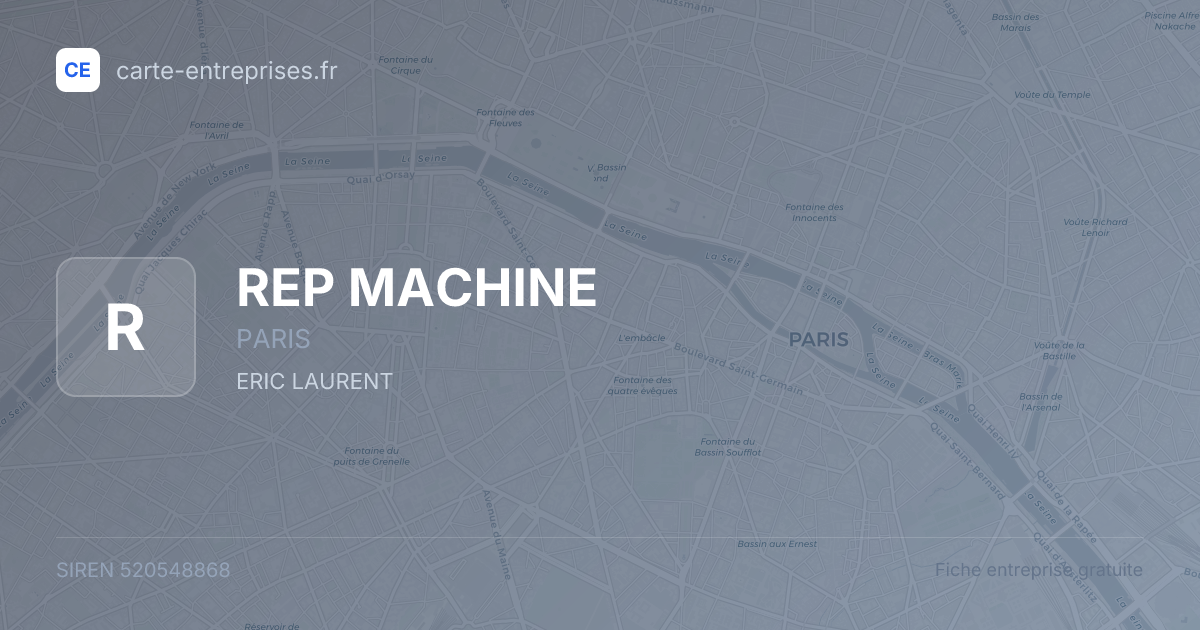 REP MACHINE — 520548868 — fiche entreprise