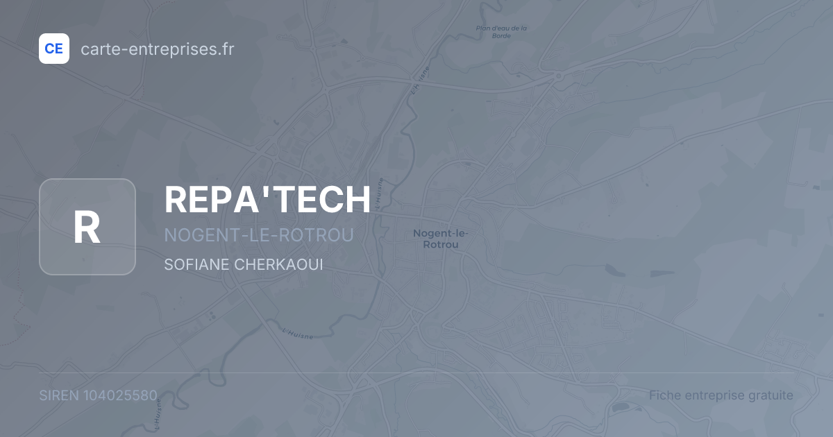 REPA'TECH — 104025580 — fiche entreprise