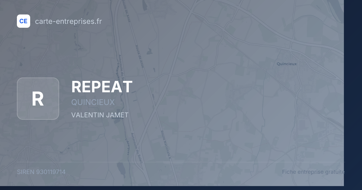 REPEAT — 930119714 — fiche entreprise
