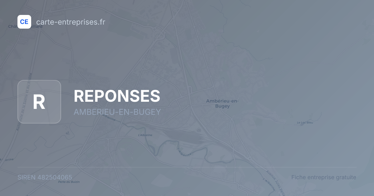 REPONSES — 482504065 — fiche entreprise