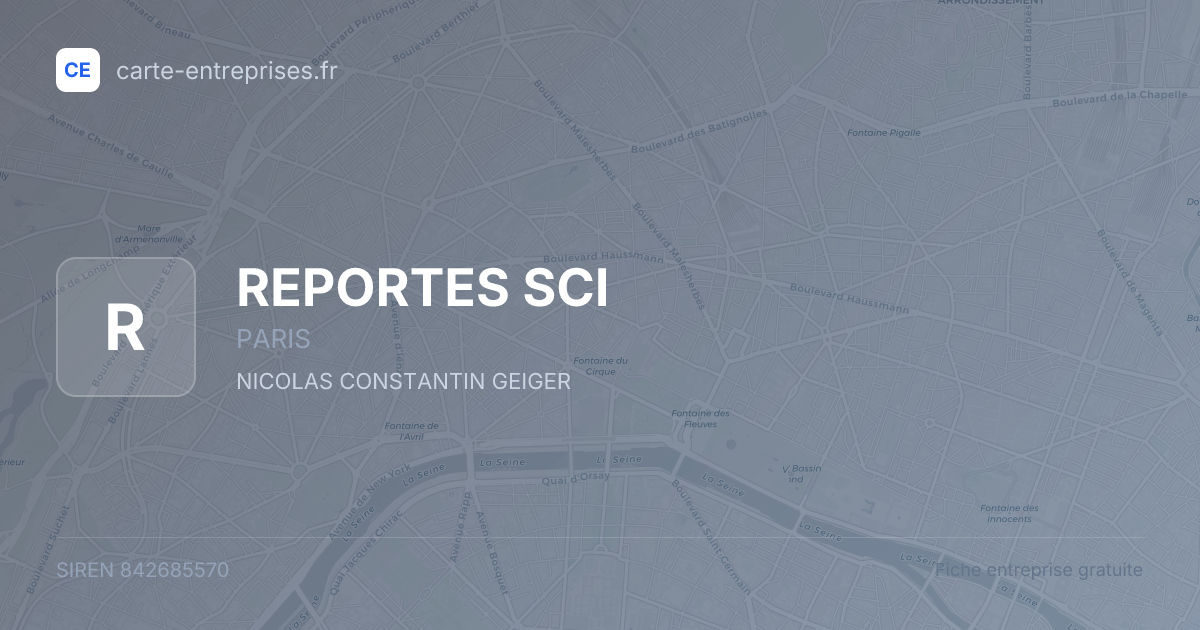 REPORTES SCI — 842685570 — fiche entreprise