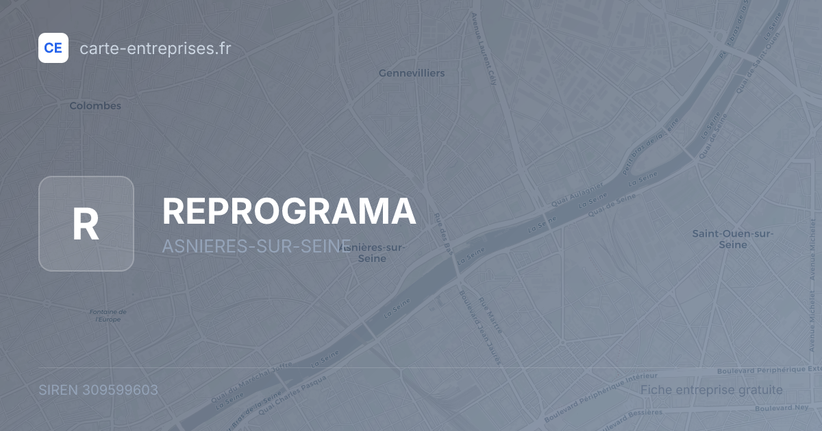 REPROGRAMA — 309599603 — fiche entreprise