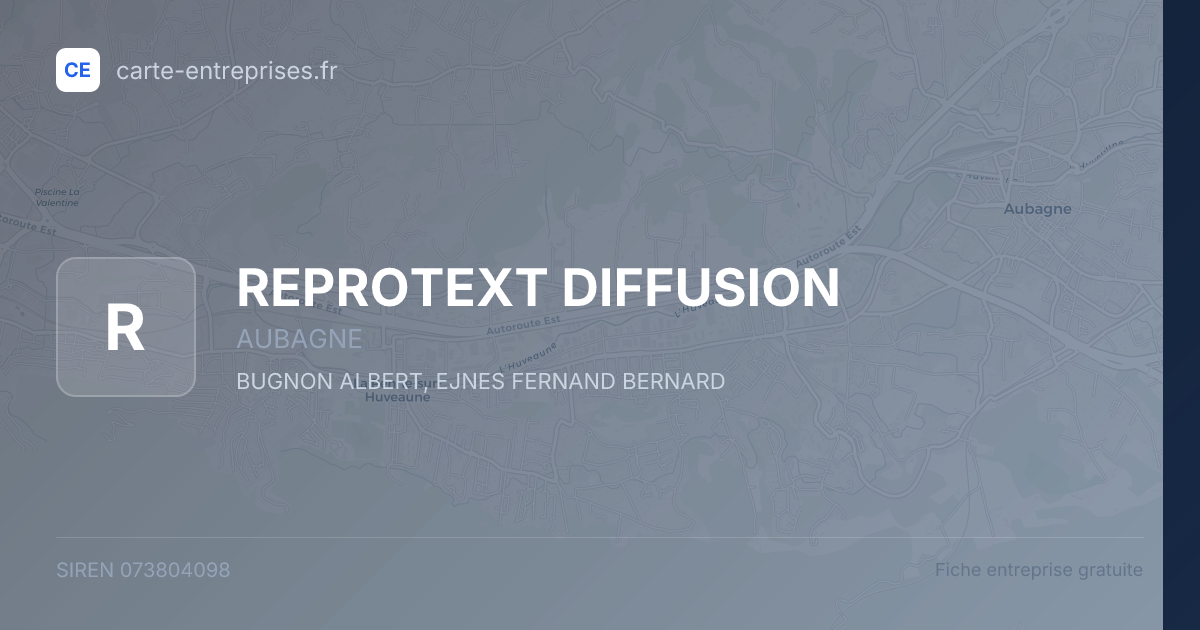 REPROTEXT DIFFUSION — 073804098 — fiche entreprise
