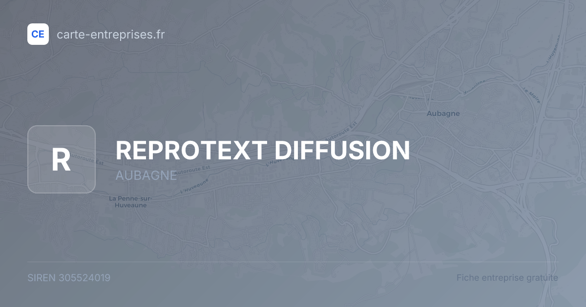 REPROTEXT DIFFUSION — 305524019 — fiche entreprise