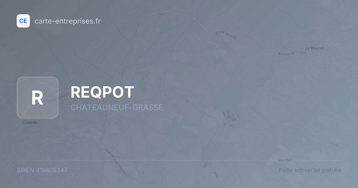 REQPOT — 419805247 — fiche entreprise