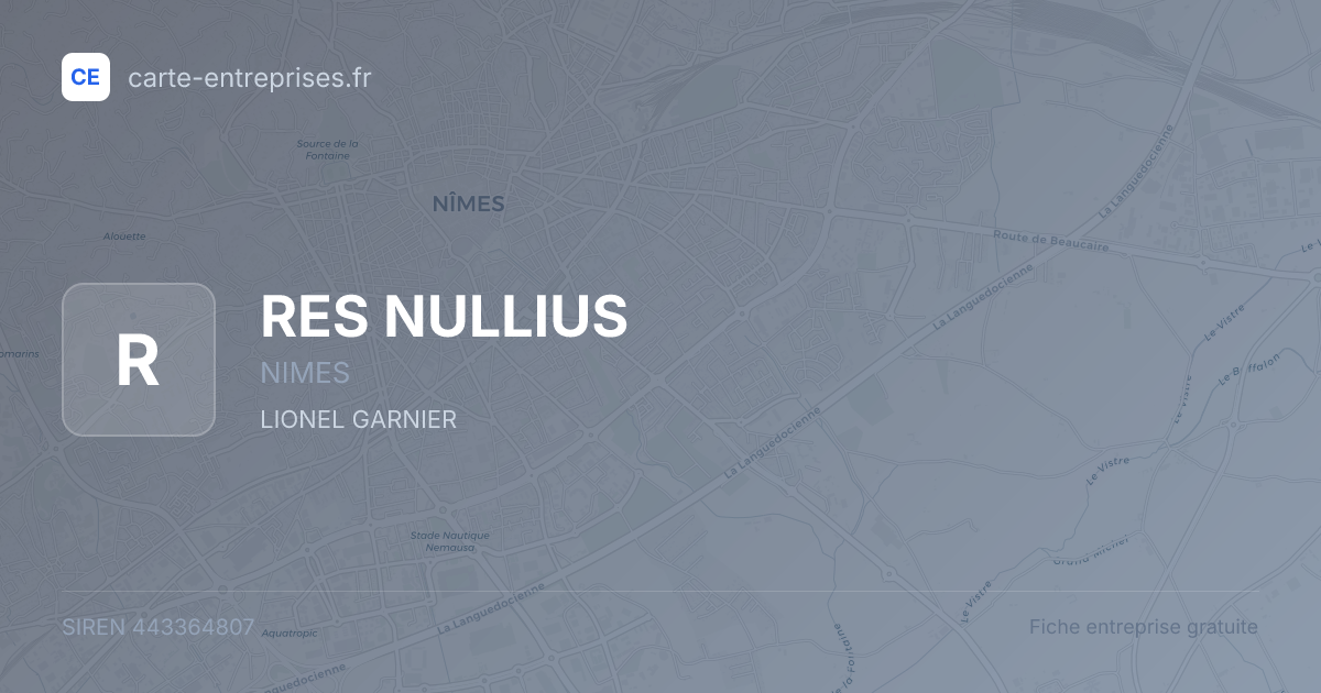 RES NULLIUS — 443364807 — fiche entreprise