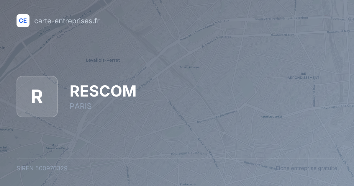 RESCOM — 500976329 — fiche entreprise