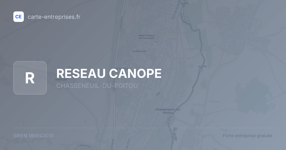 RESEAU CANOPE — 180043010 — fiche entreprise