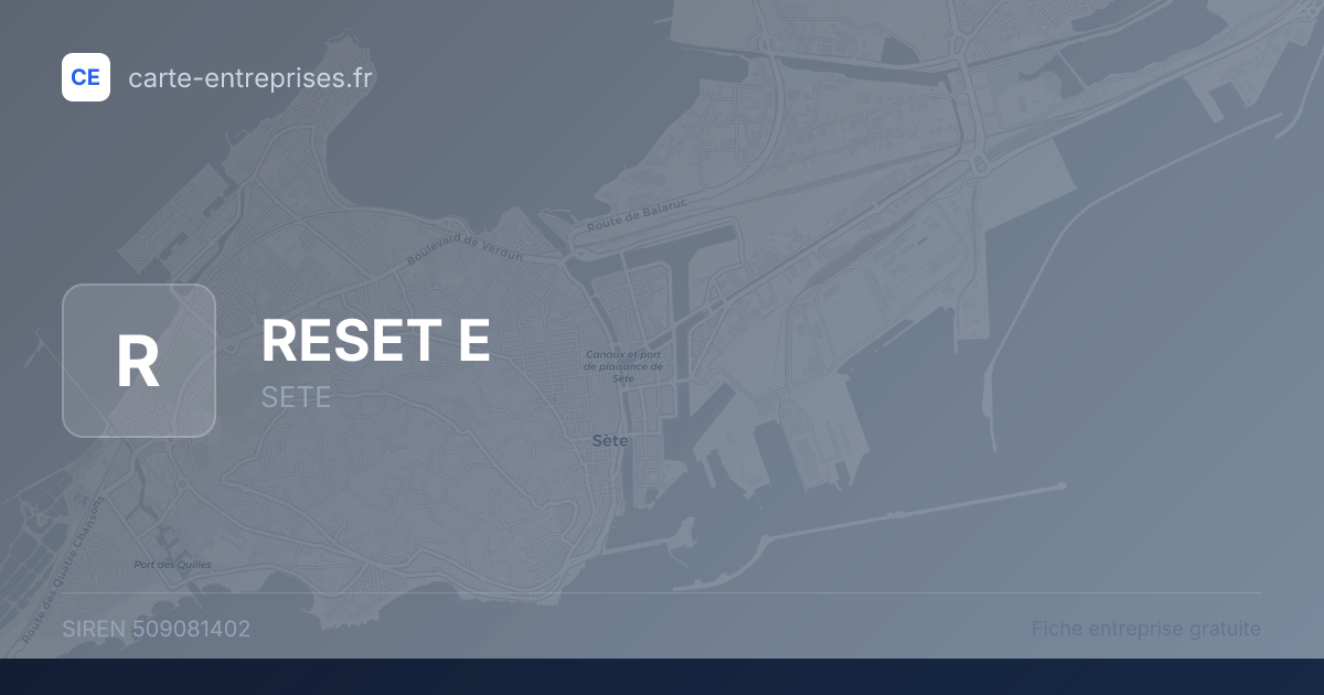 RESET E — 509081402 — fiche entreprise