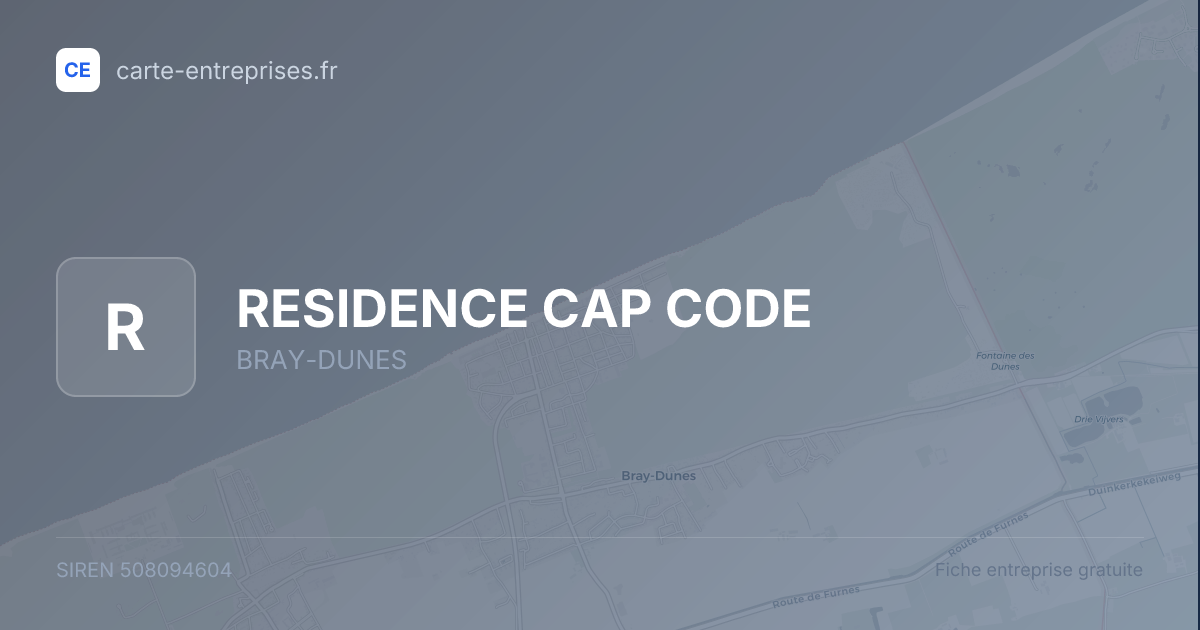 RESIDENCE CAP CODE — 508094604 — fiche entreprise