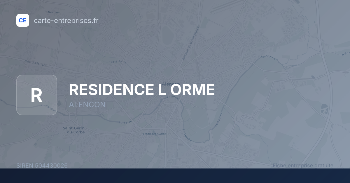 RESIDENCE L ORME — 504430026 — fiche entreprise
