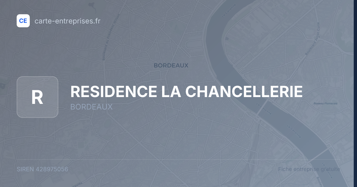 RESIDENCE LA CHANCELLERIE — 428975056 — fiche entreprise