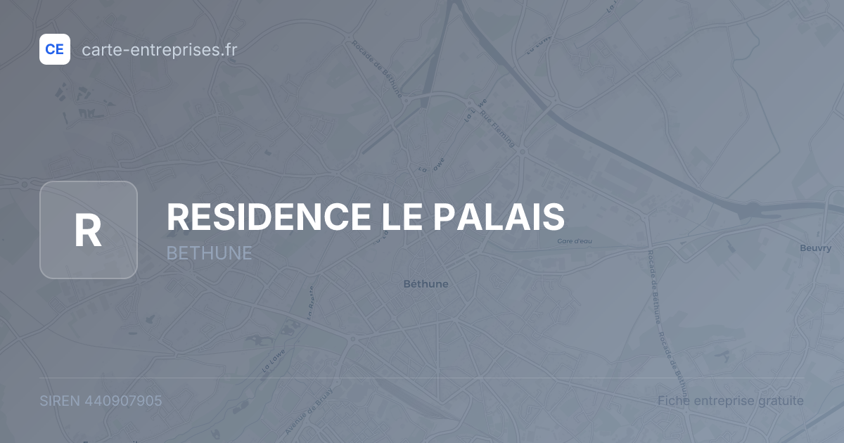 RESIDENCE LE PALAIS — 440907905 — fiche entreprise