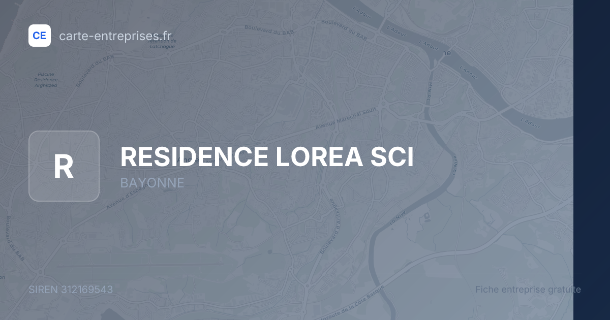 RESIDENCE LOREA SCI — 312169543 — fiche entreprise