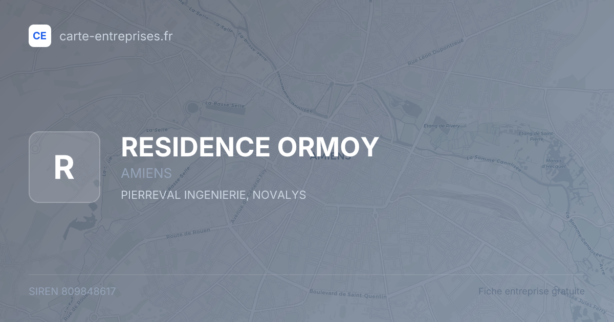 RESIDENCE ORMOY — 809848617 — fiche entreprise