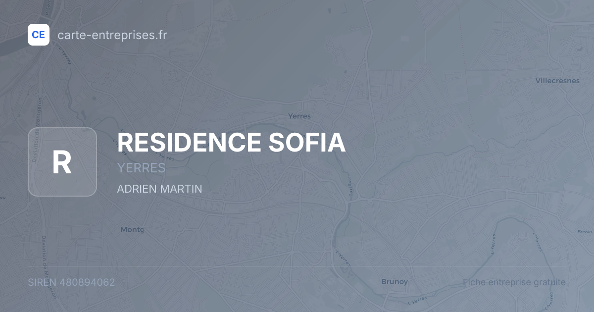 RESIDENCE SOFIA — 480894062 — fiche entreprise