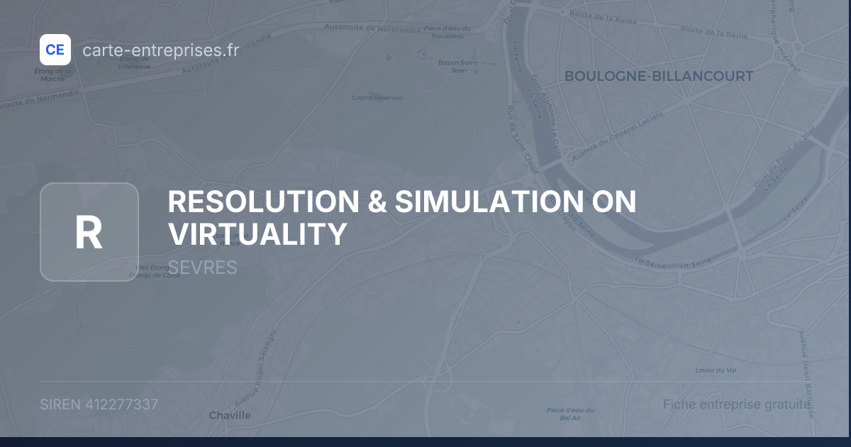 RESOLUTION & SIMULATION ON VIRTUALITY — 412277337 — fiche entreprise