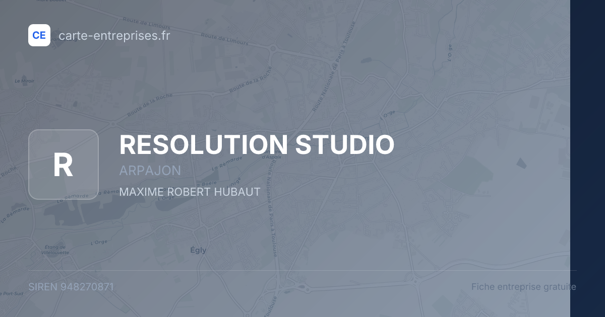 RESOLUTION STUDIO — 948270871 — fiche entreprise