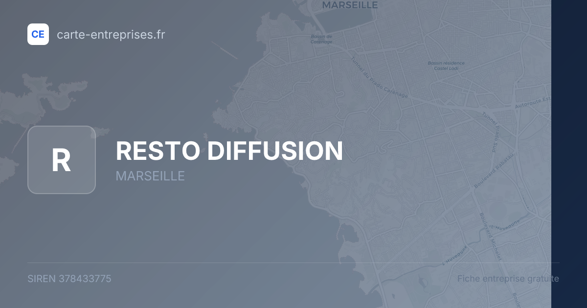 RESTO DIFFUSION — 378433775 — fiche entreprise