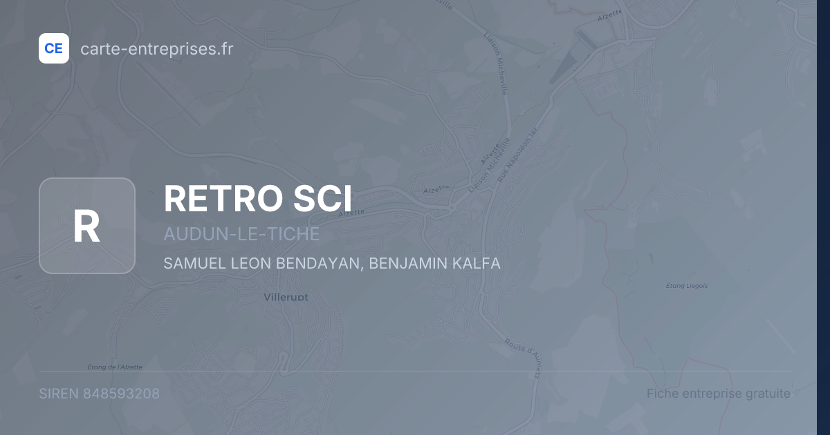 RETRO SCI — 848593208 — fiche entreprise