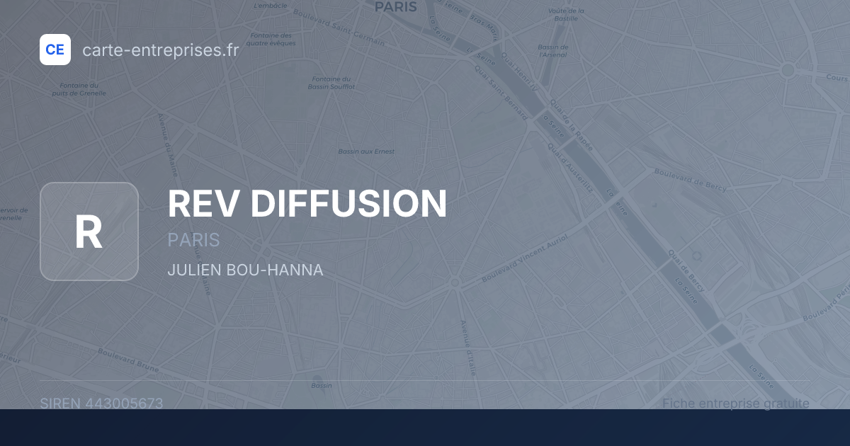 REV DIFFUSION — 443005673 — fiche entreprise
