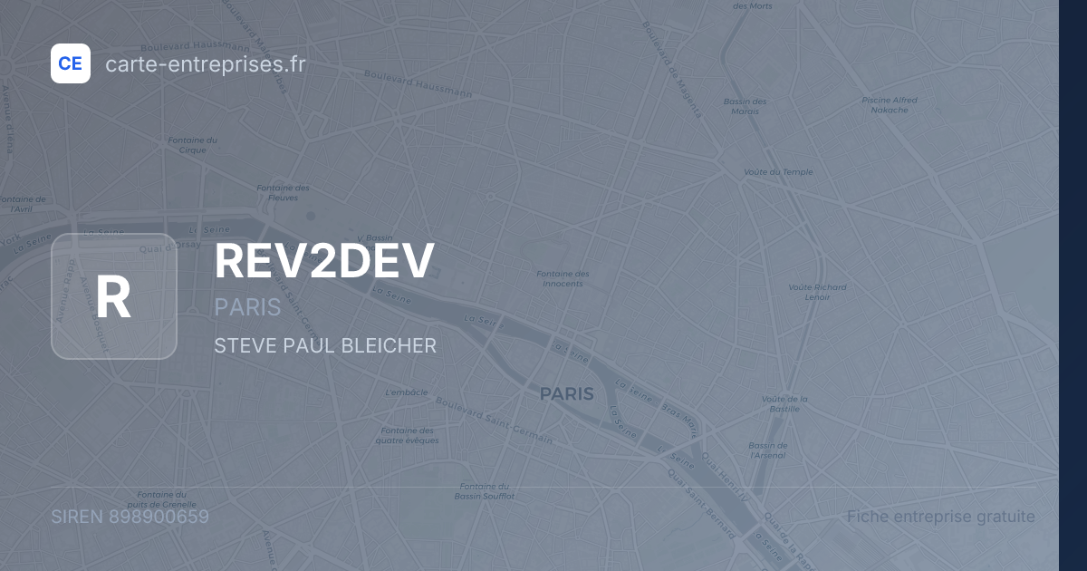 REV2DEV — 898900659 — fiche entreprise