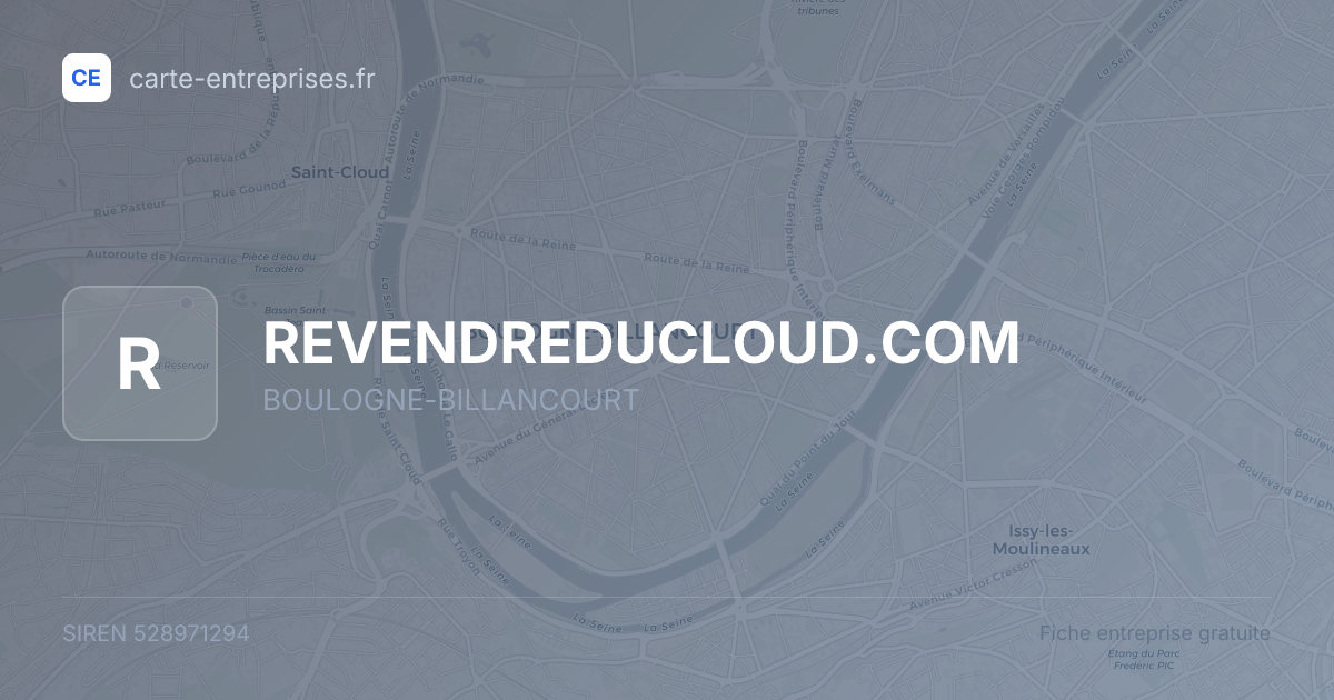 REVENDREDUCLOUD.COM — 528971294 — fiche entreprise