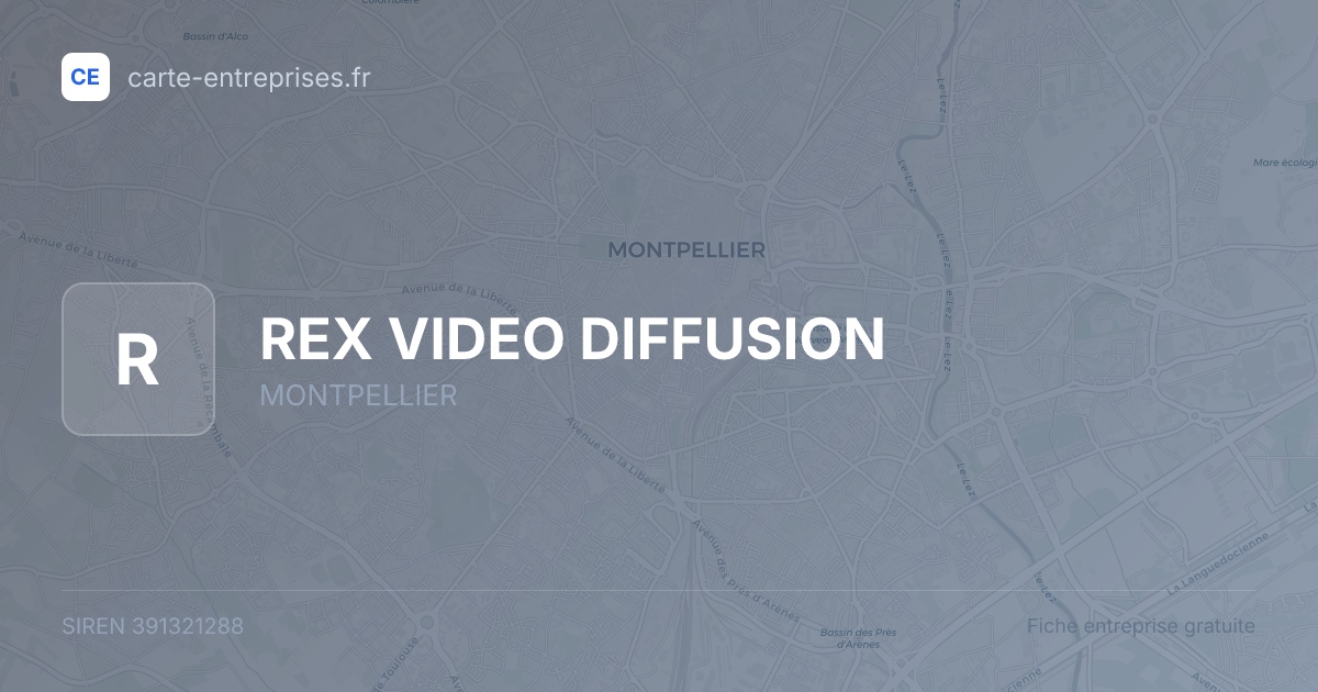 REX VIDEO DIFFUSION — 391321288 — fiche entreprise
