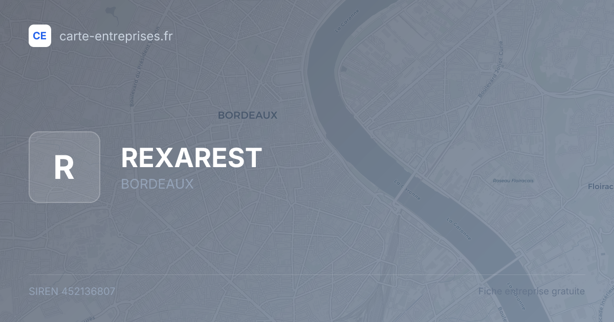 REXAREST — 452136807 — fiche entreprise