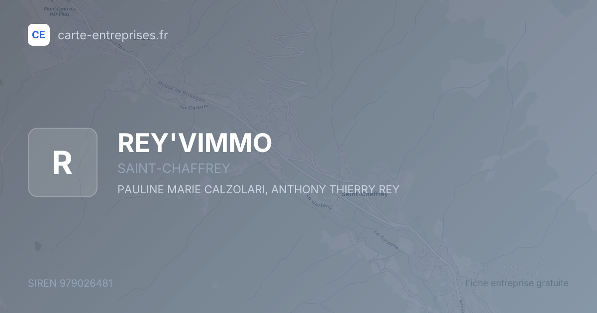 REY'VIMMO — 979026481 — fiche entreprise