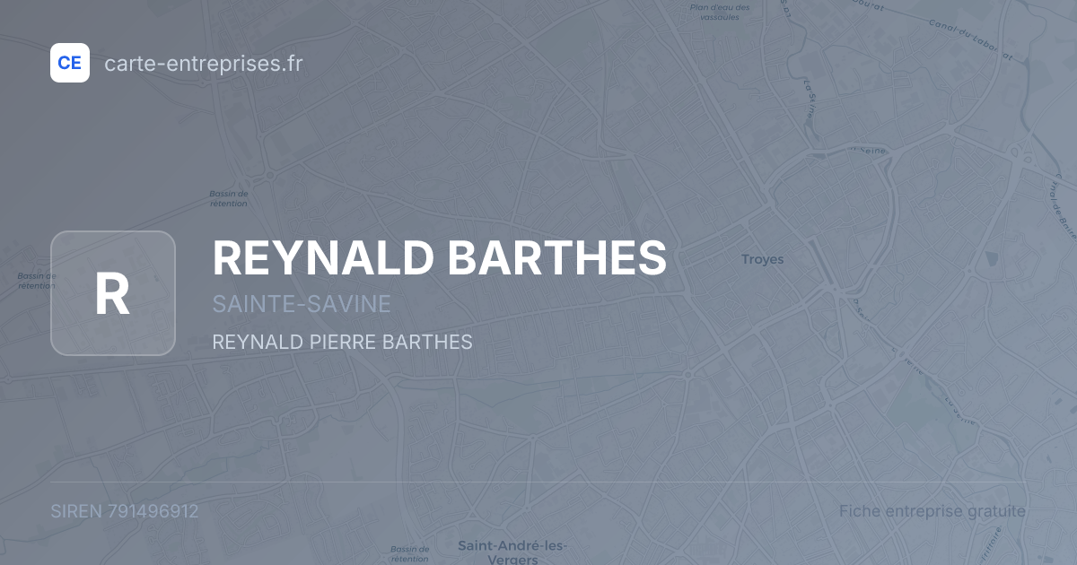 REYNALD BARTHES — 791496912 — fiche entreprise