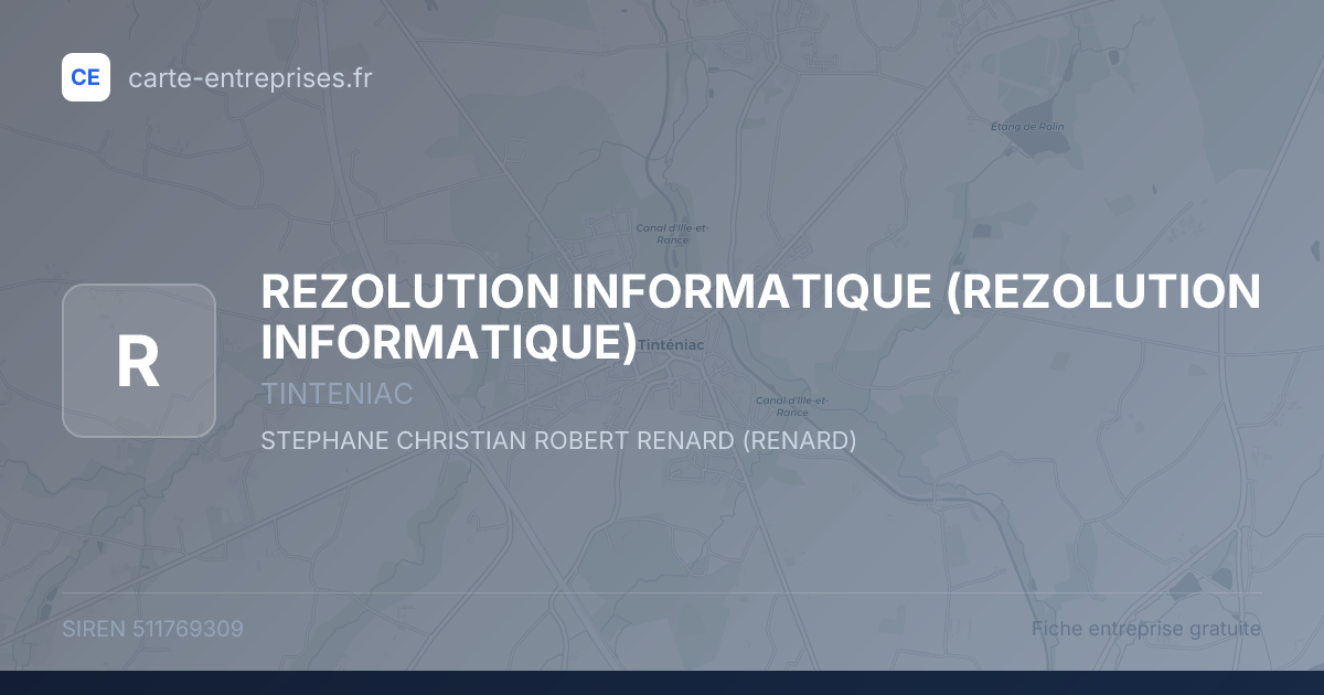 REZOLUTION INFORMATIQUE — 511769309 — fiche entreprise
