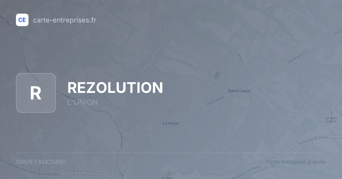REZOLUTION — 533425880 — fiche entreprise
