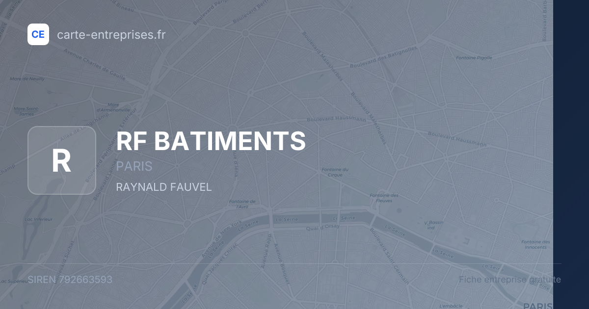 RF BATIMENTS — 792663593 — fiche entreprise