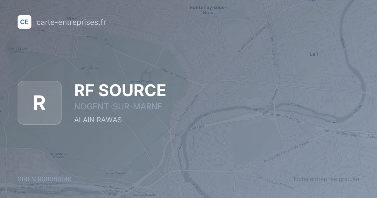 RF SOURCE — 908088149 — fiche entreprise