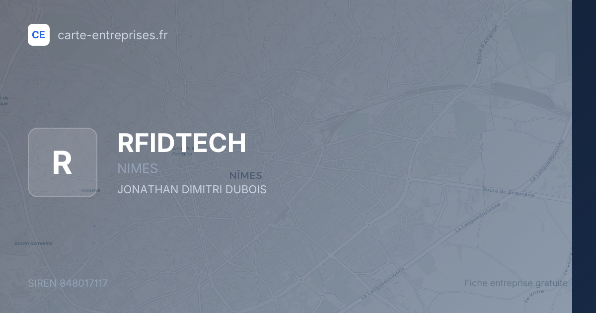 RFIDTECH — 848017117 — fiche entreprise