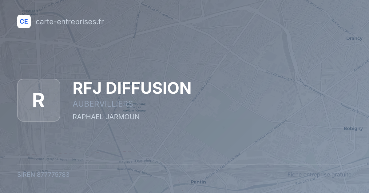 RFJ DIFFUSION — 877775783 — fiche entreprise