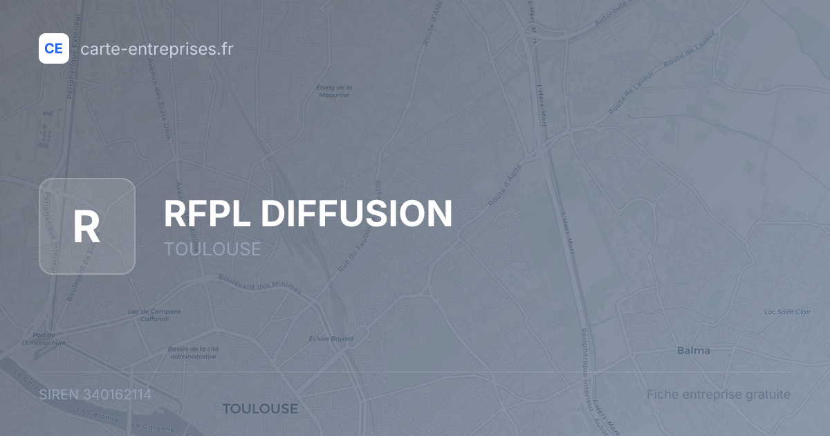 RFPL DIFFUSION — 340162114 — fiche entreprise