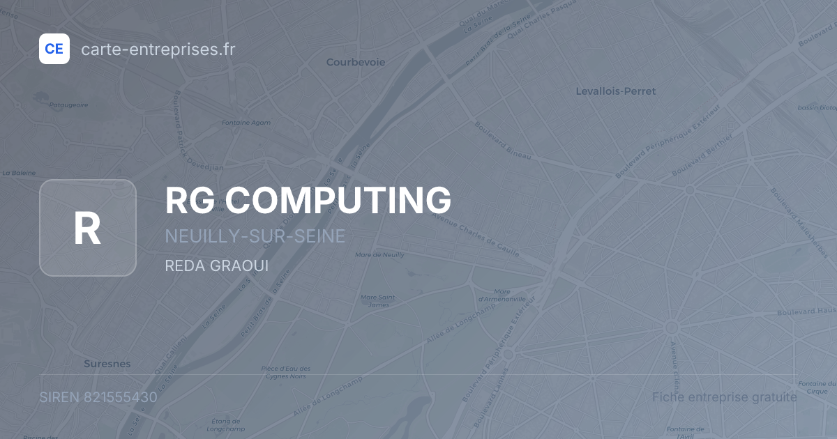 RG COMPUTING — 821555430 — fiche entreprise