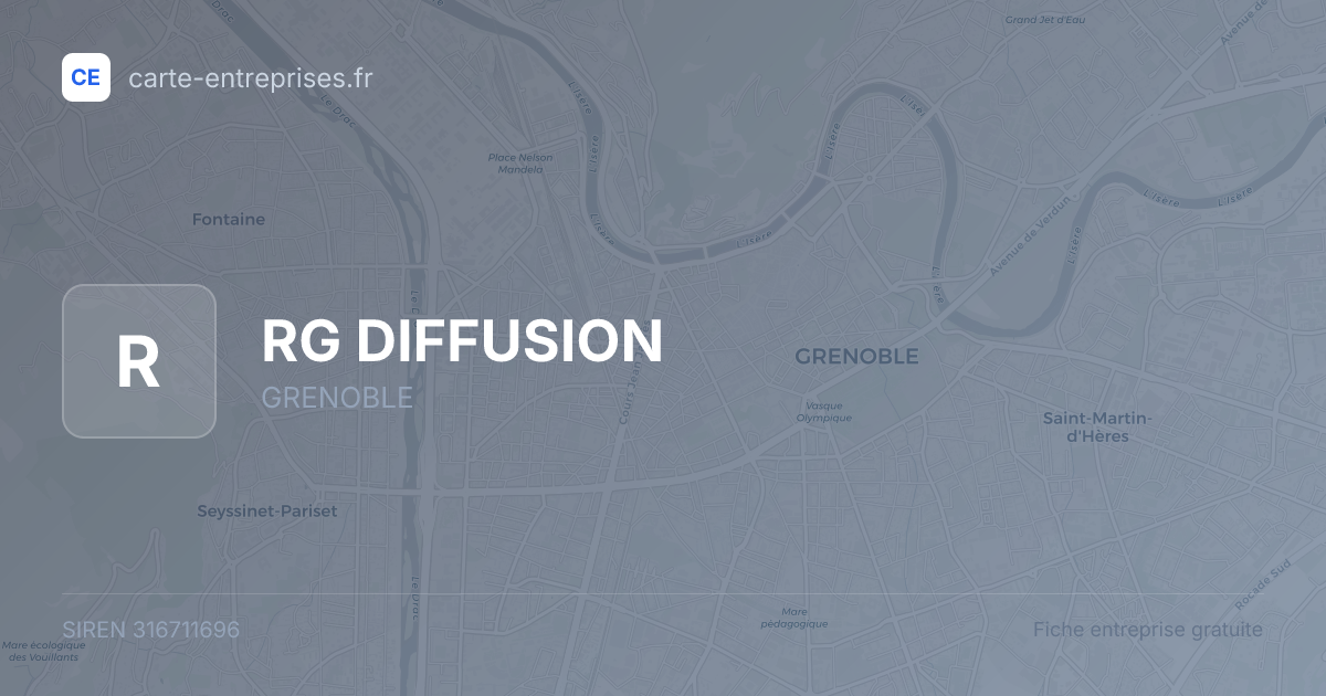 RG DIFFUSION — 316711696 — fiche entreprise