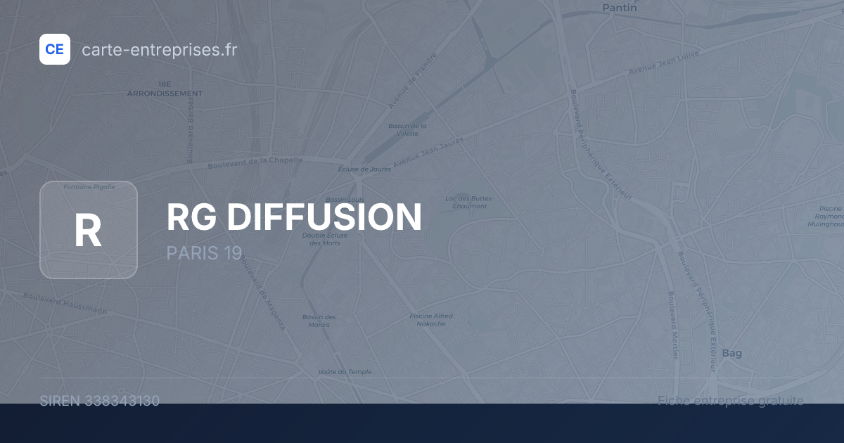 RG DIFFUSION — 338343130 — fiche entreprise