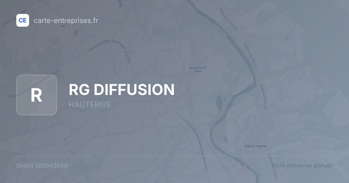 RG DIFFUSION — 388043549 — fiche entreprise