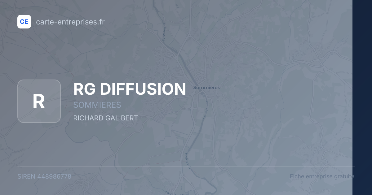 RG DIFFUSION — 448986778 — fiche entreprise
