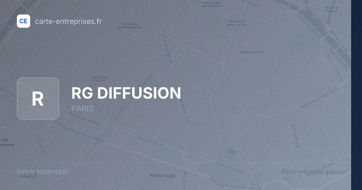 RG DIFFUSION — 450814397 — fiche entreprise