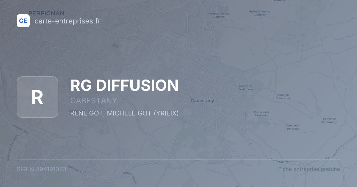 RG DIFFUSION — 494191083 — fiche entreprise