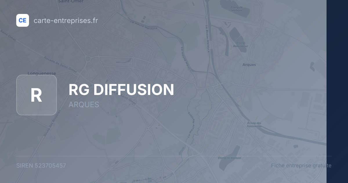 RG DIFFUSION — 523705457 — fiche entreprise
